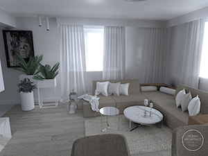 Mieszkanie w nowoczesnym stylu - Salon, styl nowoczesny - zdjęcie od DEZEEN ARCHITEKCI Natalia Pęcka