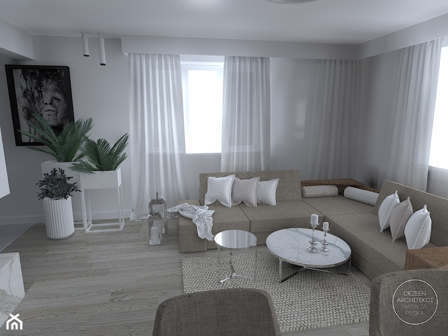 Mieszkanie w nowoczesnym stylu - Salon, styl nowoczesny - zdjęcie od DEZEEN ARCHITEKCI Natalia Pęcka
