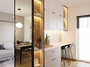 Mieszkanie w beżu i drewnie - Kuchnia, styl nowoczesny - zdjęcie od DEZEEN ARCHITEKCI Natalia Pęcka