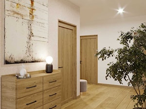 Mieszkanie w beżu i drewnie - Hol / przedpokój, styl nowoczesny - zdjęcie od DEZEEN ARCHITEKCI Natalia Pęcka