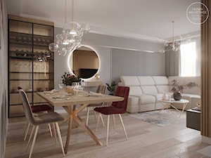 Odmienione wnętrze domu z jasną, wiosenną sypialnią - Salon - zdjęcie od DEZEEN ARCHITEKCI Natalia Pęcka