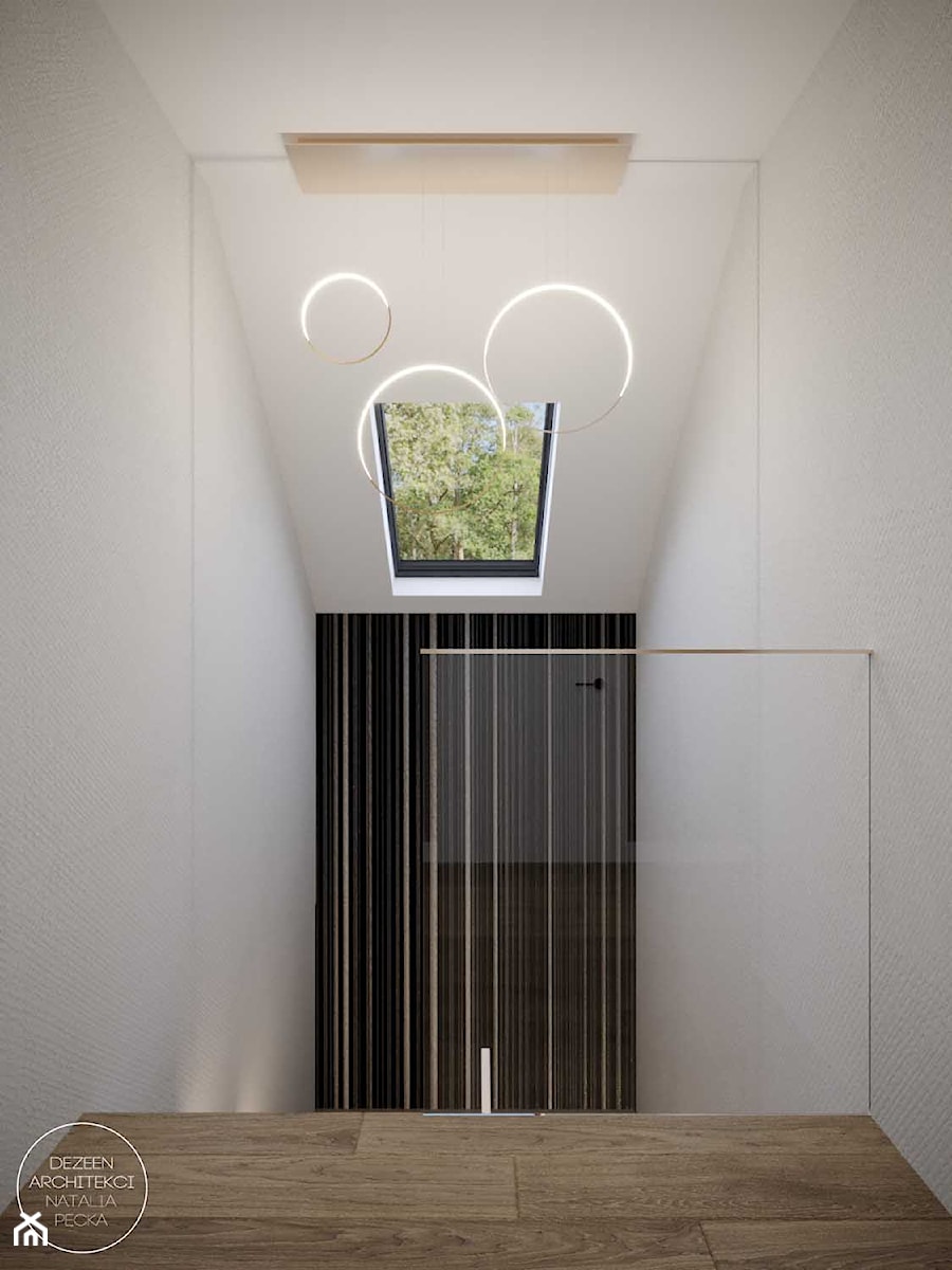 Eleganckie i przestronne wnętrze domu - Schody, styl nowoczesny - zdjęcie od DEZEEN ARCHITEKCI Natalia Pęcka