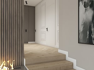 Mieszkanie w stylu nowojorskim ze złotymi dodatkami - Hol / przedpokój, styl skandynawski - zdjęcie od DEZEEN ARCHITEKCI Natalia Pęcka