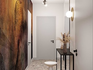Musztardowe wnętrze mieszkania - Hol / przedpokój, styl nowoczesny - zdjęcie od DEZEEN ARCHITEKCI Natalia Pęcka
