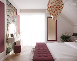 Kobiece wnętrze domu w stylu glamour - Sypialnia, styl glamour - zdjęcie od DEZEEN ARCHITEKCI Natalia Pęcka - Homebook