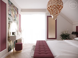 Kobiece wnętrze domu w stylu glamour - Sypialnia, styl glamour - zdjęcie od DEZEEN ARCHITEKCI Natalia Pęcka
