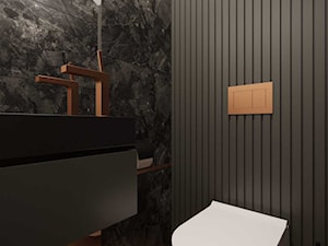 Wnętrze domu z drewnianymi elementami - Łazienka, styl nowoczesny - zdjęcie od DEZEEN ARCHITEKCI Natalia Pęcka