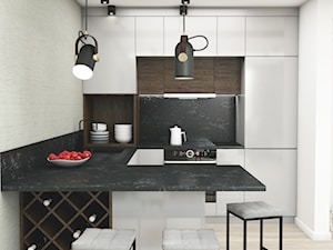 Mieszkanie Black&White - Kuchnia, styl nowoczesny - zdjęcie od DEZEEN ARCHITEKCI Natalia Pęcka