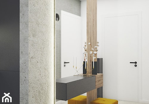 Mieszkanie z klimatyczną sypialnią - Hol / przedpokój, styl minimalistyczny - zdjęcie od DEZEEN ARCHITEKCI Natalia Pęcka