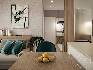 Przytulne mieszkanie z pistacjowymi akcentami - Kuchnia, styl nowoczesny - zdjęcie od DEZEEN ARCHITEKCI Natalia Pęcka