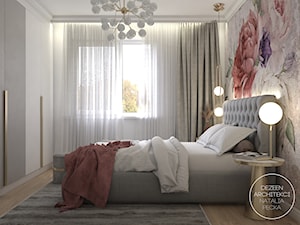 Pastelowe mieszkanie w stylu angielskim - Sypialnia, styl glamour - zdjęcie od DEZEEN ARCHITEKCI Natalia Pęcka
