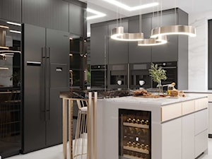 Eleganckie i przestronne wnętrze domu - Kuchnia, styl nowoczesny - zdjęcie od DEZEEN ARCHITEKCI Natalia Pęcka