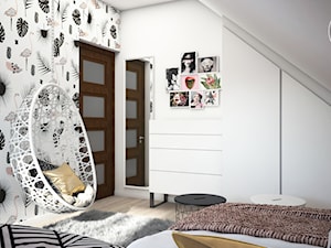 Pokój nastolatki - Średni biały pokój dziecka dla nastolatka dla dziewczynki, styl nowoczesny - zdjęcie od DEZEEN ARCHITEKCI Natalia Pęcka
