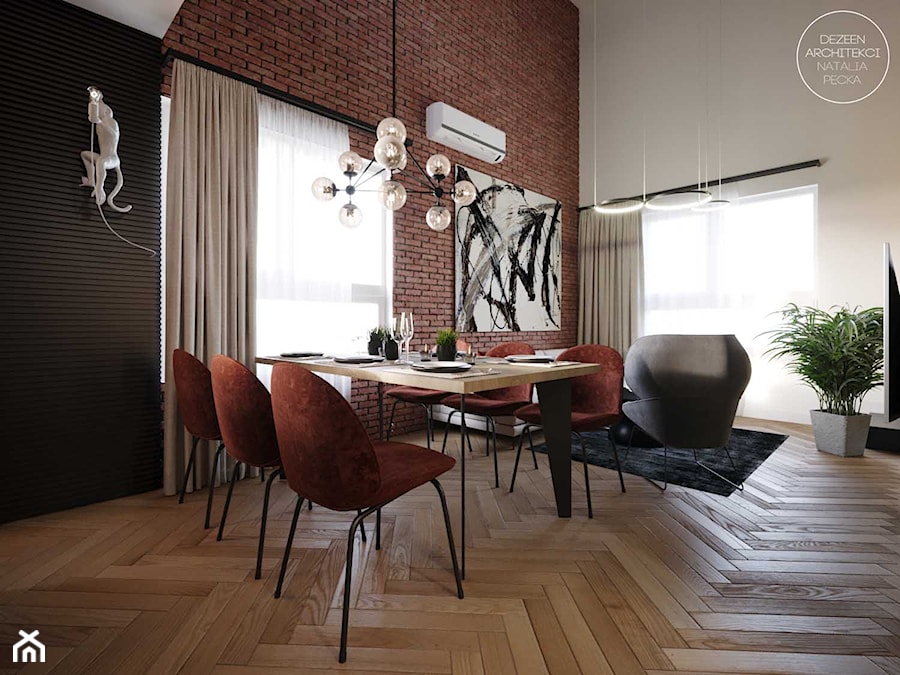 Dom w industrialnym klimacie - Salon, styl nowoczesny - zdjęcie od DEZEEN ARCHITEKCI Natalia Pęcka