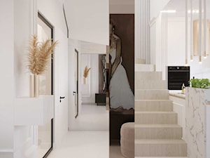 Wnętrze domu w bieli - Hol / przedpokój, styl nowoczesny - zdjęcie od DEZEEN ARCHITEKCI Natalia Pęcka