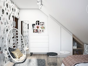 Pokój nastolatki - Mały biały pokój dziecka dla nastolatka dla dziewczynki, styl nowoczesny - zdjęcie od DEZEEN ARCHITEKCI Natalia Pęcka