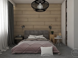 Mieszkanie w stylu skandynawskim - Średnia szara sypialnia, styl skandynawski - zdjęcie od DEZEEN ARCHITEKCI Natalia Pęcka