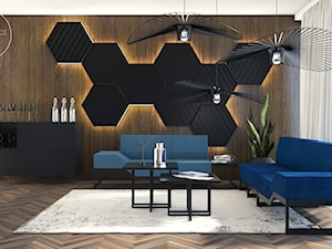 Biuro w nowoczesnym stylu - Duże z sofą biuro, styl nowoczesny - zdjęcie od DEZEEN ARCHITEKCI Natalia Pęcka