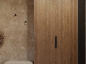 Mieszkanie z owłymi kształtami inspirowane stylem japandi - Hol / przedpokój, styl nowoczesny - zdjęcie od DEZEEN ARCHITEKCI Natalia Pęcka
