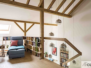 Antresola, miejsce do czytania i relaksu - zdjęcie od AFormA Architektura Wnętrz