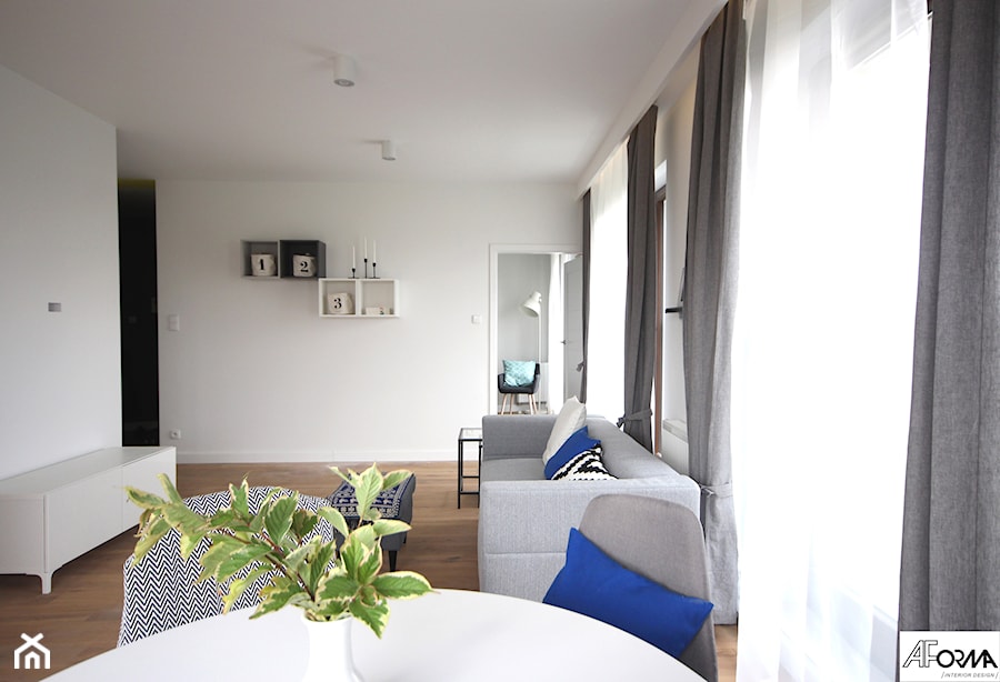 Mieszkanie na Zawadach w stylu skandynawskim - Salon, styl skandynawski - zdjęcie od AFormA Architektura Wnętrz