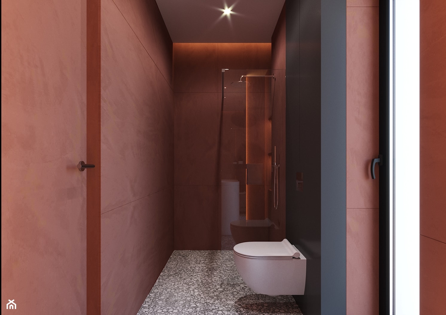 Dwie łazienki w domu jednorodzinnym - Łazienka, styl minimalistyczny - zdjęcie od kaim.work - Homebook