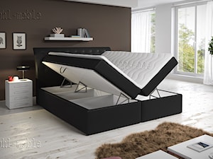 Roka - łóżko kontynentalne z pikowanym zagłowiem - zdjęcie od MHL MEBLE