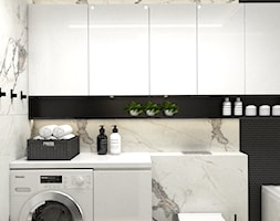 Elegancka łazienka w czarno-białej kolorystyce - Łazienka, styl nowoczesny - zdjęcie od VINSO Projektowanie Wnętrz - Homebook