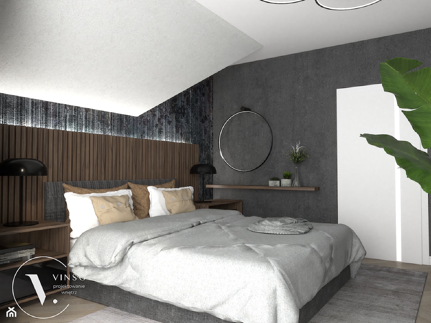 Sypialnia, styl nowoczesny - zdjęcie od VINSO Projektowanie Wnętrz - Homebook