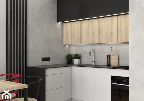Industrialne mieszkanie dla singla - Kuchnia, styl industrialny - zdjęcie od VINSO Projektowanie Wnętrz