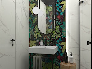 Stylowa łazienka z czarnym sufitem - Łazienka, styl nowoczesny - zdjęcie od VINSO Projektowanie Wnętrz