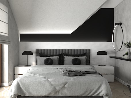 Aranżacje wnętrz - Sypialnia: Sypialnia w wersji black &white - Sypialnia, styl minimalistyczny - VINSO Projektowanie Wnętrz. Przeglądaj, dodawaj i zapisuj najlepsze zdjęcia, pomysły i inspiracje designerskie. W bazie mamy już prawie milion fotografii!