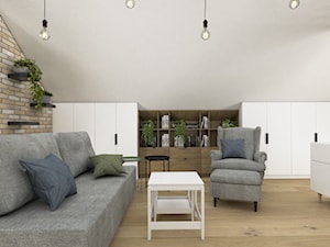 Skandynawski salon wypoczynkowy na poddaszu - Salon, styl skandynawski - zdjęcie od VINSO Projektowanie Wnętrz
