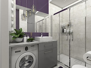 Kobiece mieszkanie z fioletowym akcentem - Łazienka, styl nowoczesny - zdjęcie od VINSO Projektowanie Wnętrz