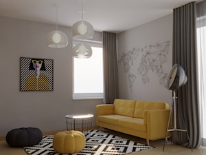 Dom w Krakowie - Mały szary salon, styl nowoczesny - zdjęcie od VINSO Projektowanie Wnętrz