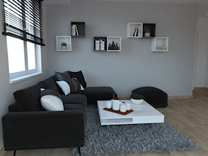 Mieszkanie 50 m2 w Krakowie - Salon, styl nowoczesny - zdjęcie od VINSO Projektowanie Wnętrz
