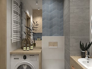 Mieszkanie na wynajem w Krakowie - inwestycja Pianissimo - Mała bez okna z pralką / suszarką łazienka, styl nowoczesny - zdjęcie od VINSO Projektowanie Wnętrz