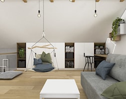 Skandynawski salon wypoczynkowy na poddaszu - Salon, styl skandynawski - zdjęcie od VINSO Projektowanie Wnętrz - Homebook