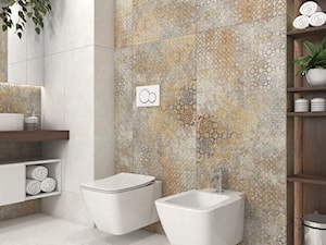 Nowoczesna łazienka z zieloną ścianą - Łazienka, styl nowoczesny - zdjęcie od VINSO Projektowanie Wnętrz