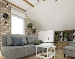 Skandynawski salon wypoczynkowy na poddaszu - Salon, styl skandynawski - zdjęcie od VINSO Projektowanie Wnętrz - Homebook