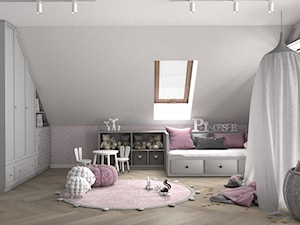 Różowy pokój dla księżniczki - Pokój dziecka, styl glamour - zdjęcie od VINSO Projektowanie Wnętrz