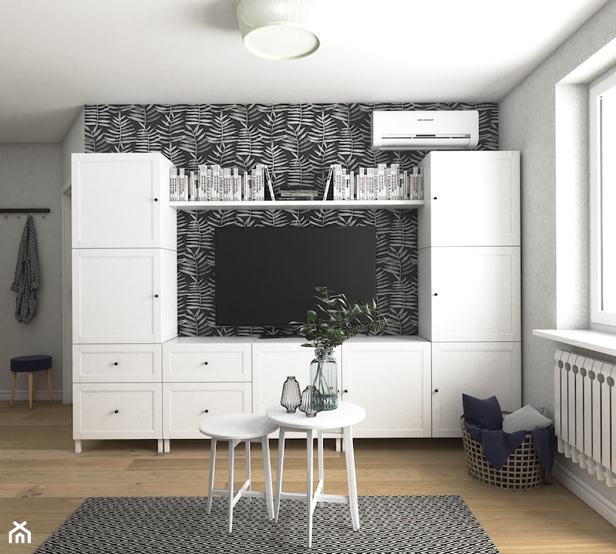 Projekt mieszkania w Krakowie - Salon, styl skandynawski - zdjęcie od VINSO Projektowanie Wnętrz