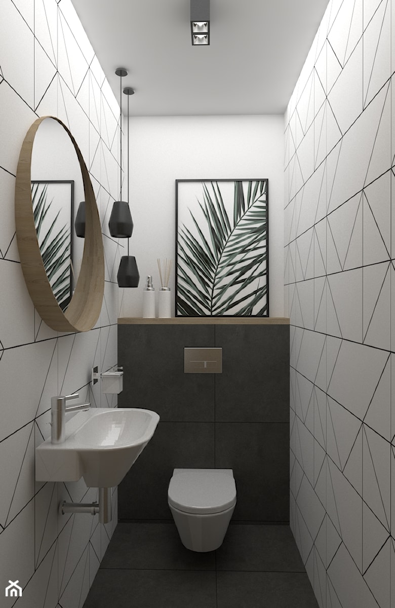 Mieszkanie na wynajem w Krakowie - inwestycja Pianissimo - Średnia z punktowym oświetleniem łazienka, styl nowoczesny - zdjęcie od VINSO Projektowanie Wnętrz