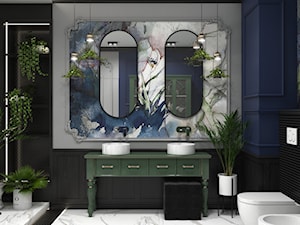 Elegancka łazienka w stylu art deco