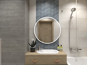 Mieszkanie na wynajem w Krakowie - inwestycja Pianissimo - Mała łazienka w bloku w domu jednorodzinn ... - zdjęcie od VINSO Projektowanie Wnętrz