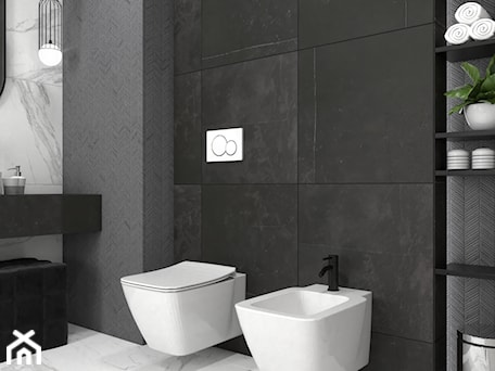 Aranżacje wnętrz - Łazienka: Minimalistyczna łazienka z zieloną ścianą - Łazienka, styl minimalistyczny - VINSO Projektowanie Wnętrz. Przeglądaj, dodawaj i zapisuj najlepsze zdjęcia, pomysły i inspiracje designerskie. W bazie mamy już prawie milion fotografii!