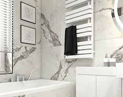Elegancka łazienka w czarno-białej kolorystyce - Łazienka, styl nowoczesny - zdjęcie od VINSO Projektowanie Wnętrz - Homebook