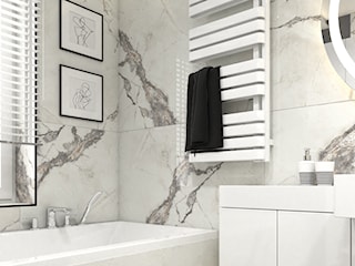 Elegancka łazienka w czarno-białej kolorystyce
