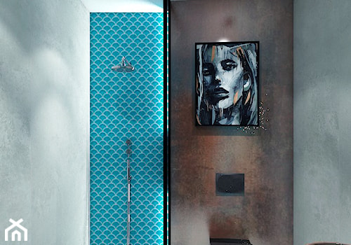 Łazienka Dom w Sitnie - Mała bez okna z punktowym oświetleniem łazienka, styl industrialny - zdjęcie od Szlachta Pracownia Projektowa
