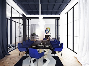 Projekt koncepcyjny dom w Trójmieście - Duża biała jadalnia jako osobne pomieszczenie, styl tradycyjny - zdjęcie od Szlachta Pracownia Projektowa